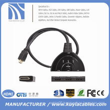 HDMI port 1080 p 3 d switch distributor transmit high-definition HD audio/video signal for hd-dvd, SKY - STB, PS3, Xbox6 etc.